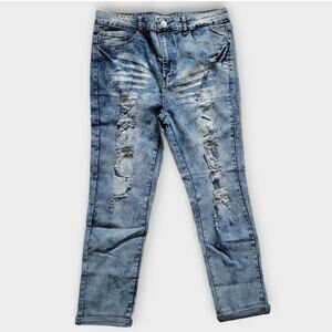 AQ American Quality Denim High Rise Distressed Dyed Jeans 20